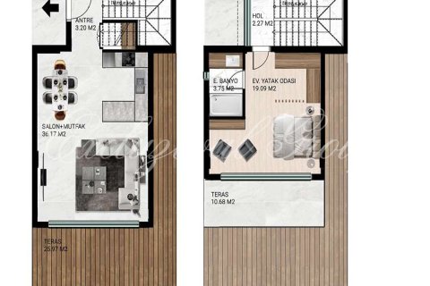 Villa  2+1  Bodrum, Muğla, Türkiye №221730 - 19