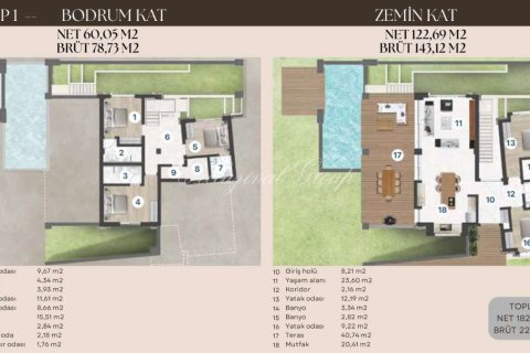 4+1 Villa  in Bodrum, Mugla, Türkei Nr. 223407 - 27