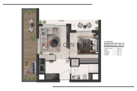 Daire 1+1 Aksu, Antalya, Türkiye №221124 - 8