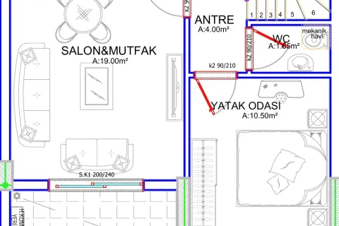 2+1 Lejlighed i Aksu, Antalya, Tyrkiet Nr. 220090 - 19