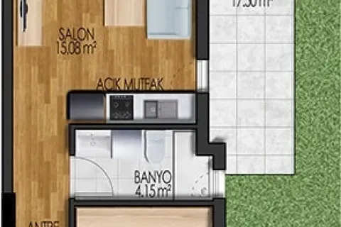 1+1 Lejlighed i Tyrkiet Nr. 220095 - 18