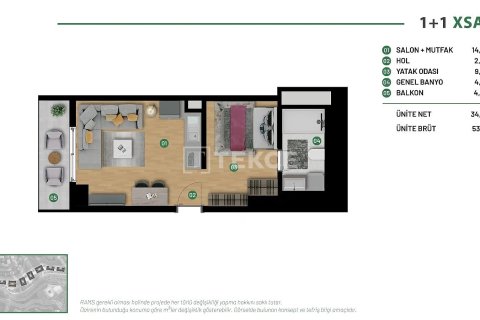 1+1 Wohnung in Istanbul, Türkei Nr. 221044 - 26