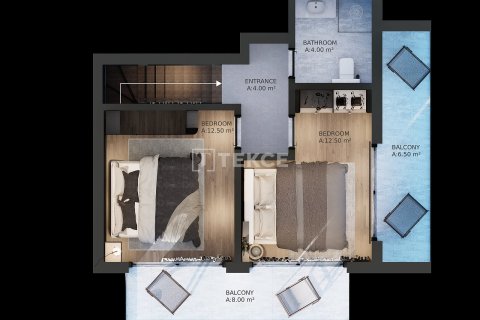 2+1 Penthouse i Alanya, Antalya, Tyrkiet Nr. 215007 - 21