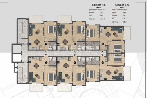 Apartment for sale in Alanya, Antalya, Turkey, 1 bedroom, 56m2, No. 215011 – photo 27