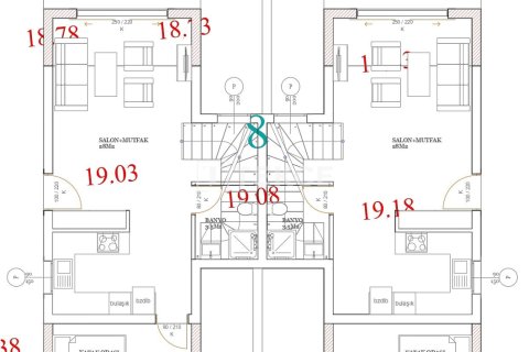 4+1 Villa i Cesme, Izmir, Turkiet Nr. 215009 - 17