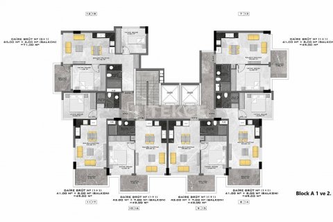 آپارتمان در  Alanya ، ترکیه 2 خوابه ، 100 متر مربع.  شماره 63397 - 26