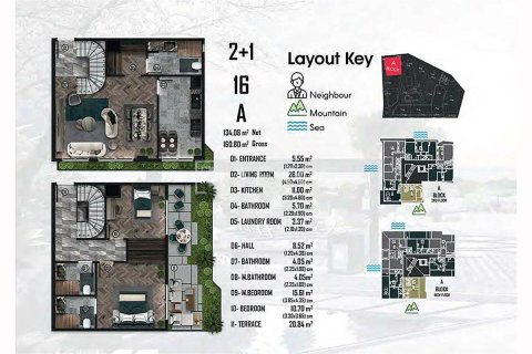 2+1 Leilighet  i Cinarcik, Yalova, Tyrkia Nr. 213518 - 21