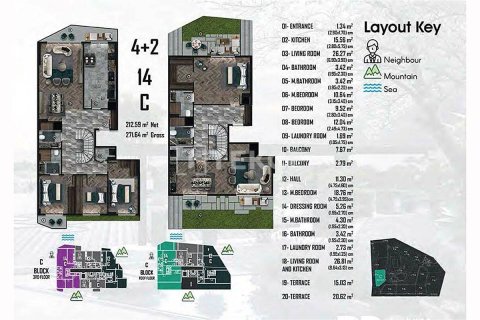 2+1 Leilighet  i Cinarcik, Yalova, Tyrkia Nr. 213518 - 27