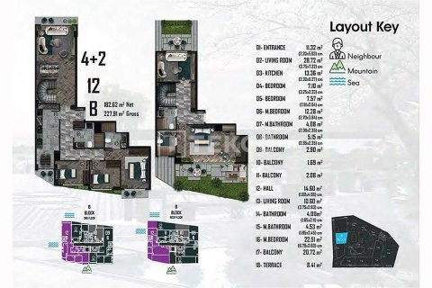 2+1 Leilighet  i Cinarcik, Yalova, Tyrkia Nr. 213518 - 23