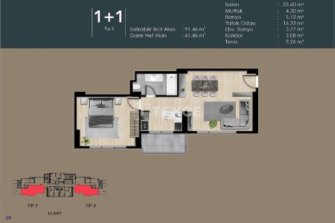 Продажа квартиры в Стамбуле, Турция 2+1, 79м2, №212795 – фото 13