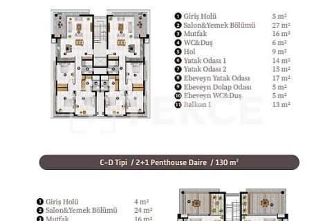 2+1 Takvåning  i Lefkosha,  Nr. 212801 - 28