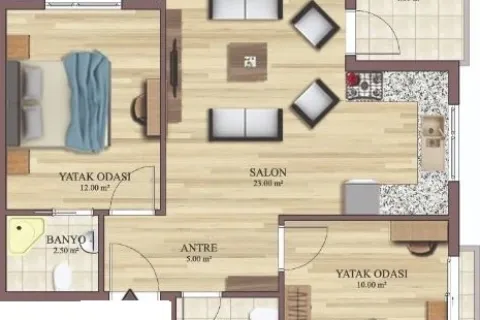 2+1 Wohnung in Türkei Nr. 220100 - 14