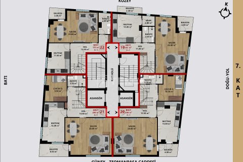 3+1 Leilighet  i Antalya, Tyrkia Nr. 212533 - 13