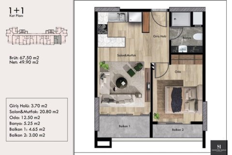 Lejlighed i Erdemli, Mersin, Tyrkiet Nr. 227924 - 28