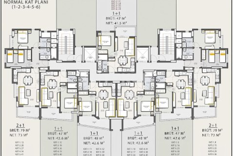 Продажа квартиры  в Аланье, Анталье, Турция 2+1, 79м2, №212708 – фото 19