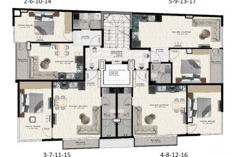 Продажа квартиры  в Аланье, Анталье, Турция 1+1, 49м2, №87537 – фото 16