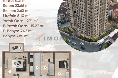 3+1 Lägenhet i Küçükçekmece, Istanbul, istanbul, Turkiet Nr. 228538 - 7