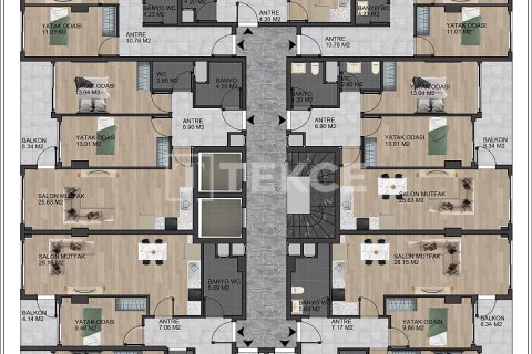 1+1 Lejlighed  i Antalya, Tyrkiet Nr. 222165 - 13