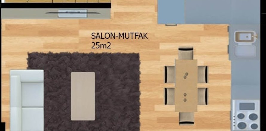 Leilighet  i Mugla, Tyrkia Nr. 224159