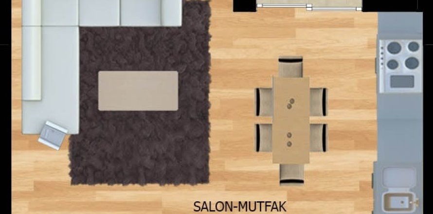 Leilighet  i Mugla, Tyrkia Nr. 224160