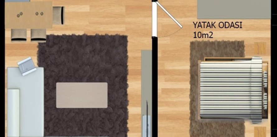 Leilighet  i Mugla, Tyrkia Nr. 224158