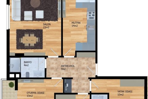 Lejlighed  i Mugla, Tyrkiet Nr. 224155