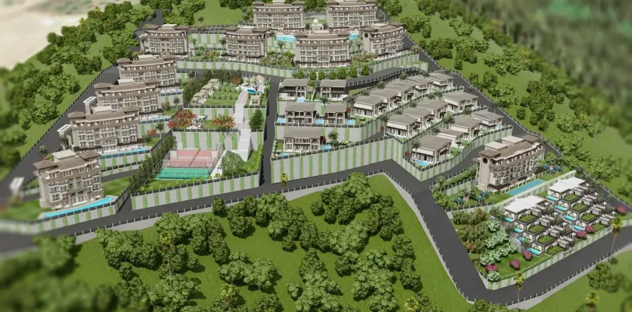 آپارتمان در  Alanya ، ترکیه 1 خوابه ، 50 متر مربع.  شماره 219661