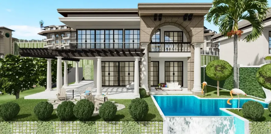 3+1 Villa  in Alanya, Antalya, Türkei Nr. 219658