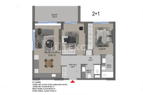 Продажа квартиры в Анкаре, Турция 1+1, 55м2, №212705 – фото 12