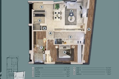 Продажа квартиры  в Измире, Турция 2+1, 101м2, №212703 – фото 18