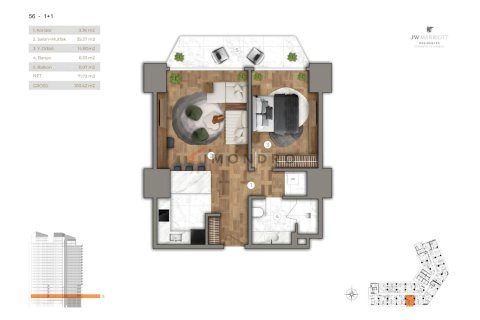 1+1 Wohnung  in Sariyer, Istanbul, Türkei Nr. 221720 - 23