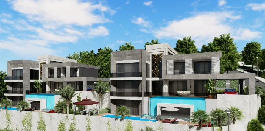 4+1 Villa  i Alanya, Antalya, Tyrkia Nr. 219683