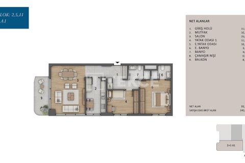 3+1 Lägenhet  i Izmir, Turkiet Nr. 221596 - 29