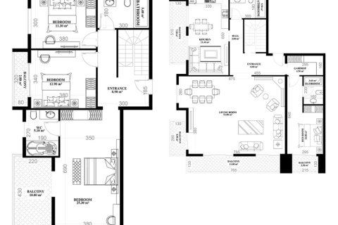 Пентхаус в YEKTA ALARA CİTY Residence 4+2, Махмутлар, Анталья, Турция №50760
