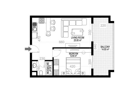 Daire Yekta Kingdom Premium 1+1, Mahmutlar, Antalya, Türkiye №226648