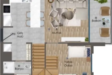 2+1 Leilighet  i Mugla, Tyrkia Nr. 220380 - 27