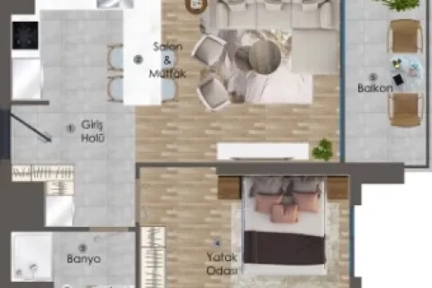 1+1 Lejlighed i Muratpasa, Tyrkiet Nr. 220376 - 27