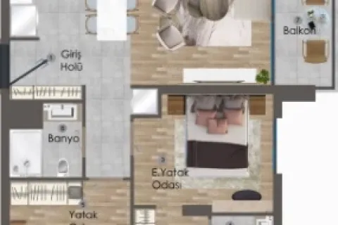 2+1 Leilighet i Mugla, Tyrkia Nr. 220378 - 27