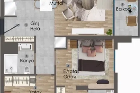 2+1 Leilighet  i Mugla, Tyrkia Nr. 220379 - 27