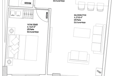 1+1 Lägenhet  i Aksu, Antalya, Turkiet Nr. 220873 - 18