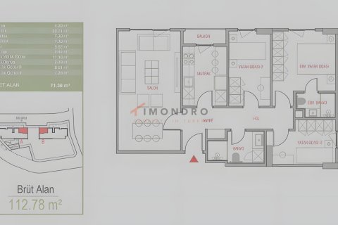 Продажа квартиры  в Газиосманпаше, Стамбуле, Турция 2+1, 77м2, №216175 – фото 13