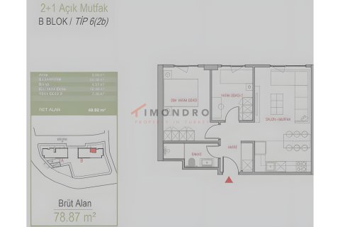 Продажа квартиры  в Газиосманпаше, Стамбуле, Турция 2+1, 77м2, №216175 – фото 14