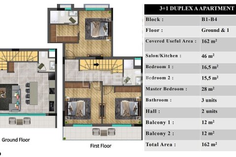 2+1 Penthouse  i Iskele,  Nr. 222156 - 23