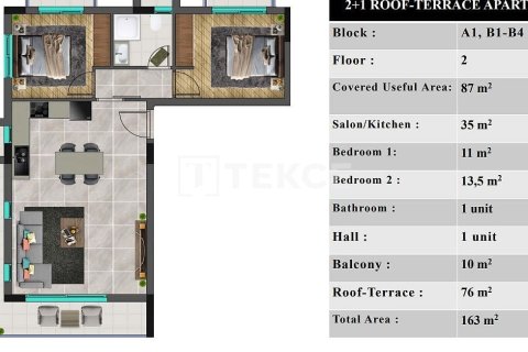 2+1 Penthouse  i Iskele,  Nr. 222156 - 22