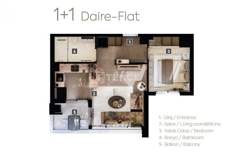 2+1 Leilighet  i Antalya, Tyrkia Nr. 219973 - 27