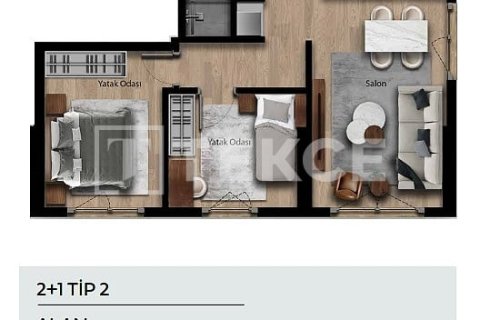 Apartment for sale  in Istanbul, Turkey, 1 bedroom, 43m2, No. 219978 – photo 17