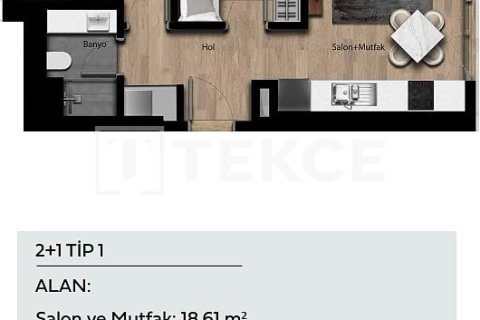 Apartment for sale  in Istanbul, Turkey, 1 bedroom, 43m2, No. 219978 – photo 18