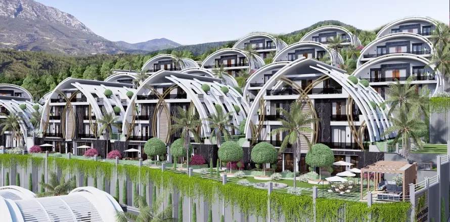 1+1 Lejlighed  i Alanya, Antalya, Tyrkiet Nr. 224031