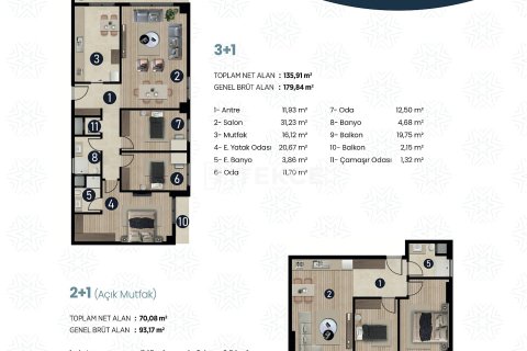 Продажа квартиры  в Измире, Турция 3+1, 140м2, №212582 – фото 22