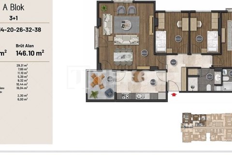 Продажа квартиры  в Пендике, Стамбуле, Турция 4+1, 224м2, №212542 – фото 14